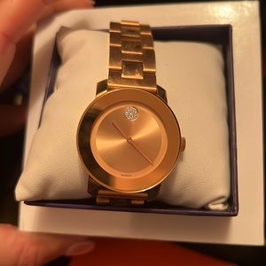 Never worn not even once watch in rose gold with crystals